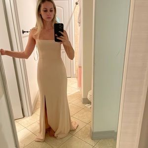 Amsale bridesmaids dress (color is “fawn” looks like blush/ nude)